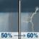 Wednesday: A chance of rain showers before 2pm, then showers and thunderstorms likely. Mostly cloudy. High near 79, with temperatures falling to around 77 in the afternoon. Northwest wind 6 to 9 mph. Chance of precipitation is 60%. New rainfall amounts between three quarters and one inch possible. Wednesday: Showers And Thunderstorms Likely