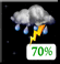Wednesday Night: Rain likely and areas of fog and isolated thunderstorms before 8pm, then areas of fog and a chance of rain, then a slight chance of rain showers. Mostly cloudy, with a low around 49. North wind 5 to 12 mph. Chance of precipitation is 70%. New rainfall amounts between a tenth and quarter of an inch possible. Wednesday Night: Light Rain Likely then Areas Of Fog