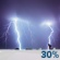 Wednesday Night: A chance of rain showers before 8pm, then a chance of showers and thunderstorms between 8pm and 2am, then a slight chance of showers and thunderstorms. Mostly cloudy, with a low around 72. Chance of precipitation is 30%. Wednesday Night: Chance Showers And Thunderstorms