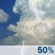 Saturday: A chance of rain showers between 8am and 11am, then a chance of showers and thunderstorms between 11am and 2pm, then a chance of showers and thunderstorms between 2pm and 5pm, then a chance of showers and thunderstorms. Mostly cloudy, with a high near 82. Northeast wind 6 to 9 mph. Chance of precipitation is 50%. New rainfall amounts between a tenth and quarter of an inch possible. Saturday: Chance Showers And Thunderstorms